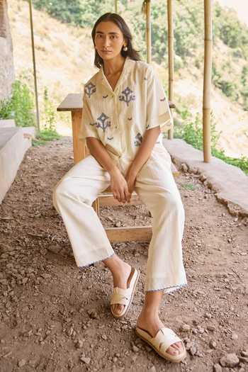 Ayaka Hand Embroidered Shirt With Trouser 