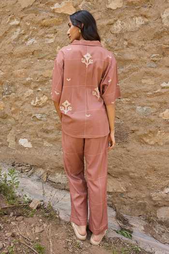 Ayaka Hand Embroidered Shirt With Pant 