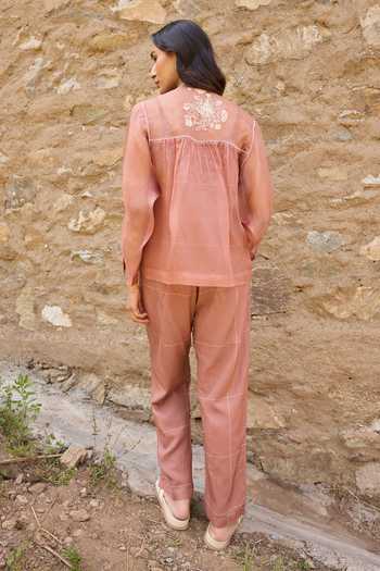 Ayaka Hand Embroidered Top Pant Set 