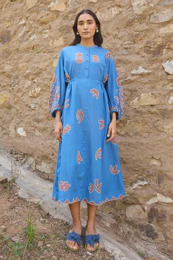 Ayaka Hand Embroidered Organic Cotton Dress 