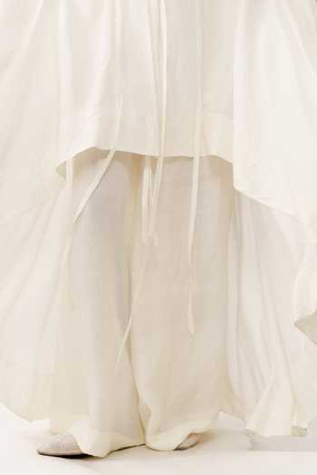 Buy AK-OK Ivory Silk Open Neck, Border Embroidered Cape Skirt Set Online at Aza Fashions Buy_AK-OK_Ivory Silk Open Neck, Border Embroidered Cape Skirt Set _Online_at_Aza_Fashions