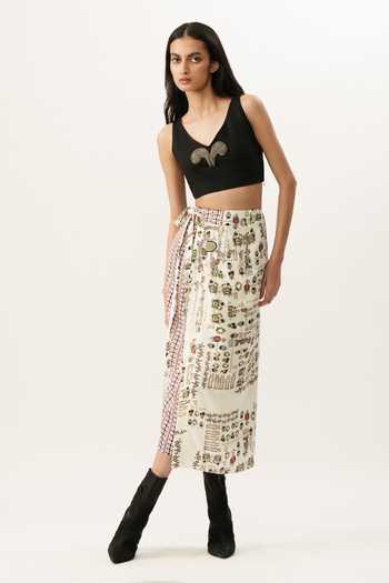 Buy AK-OK Multi Color Satin Printed Wrap Skirt Online at Aza Fashions Buy_AK-OK_Multi Color Satin Printed Wrap Skirt _Online_at_Aza_Fashions