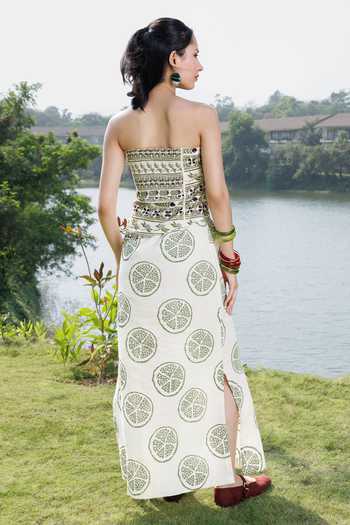 Akashi Clothing Embroidered Tube Maxi Dress 