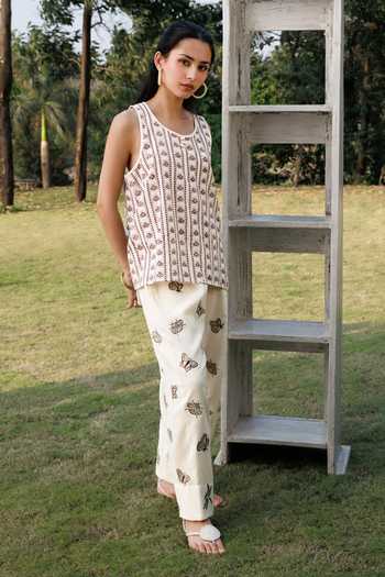 Akashi Clothing Block Print Top & Pant Set 