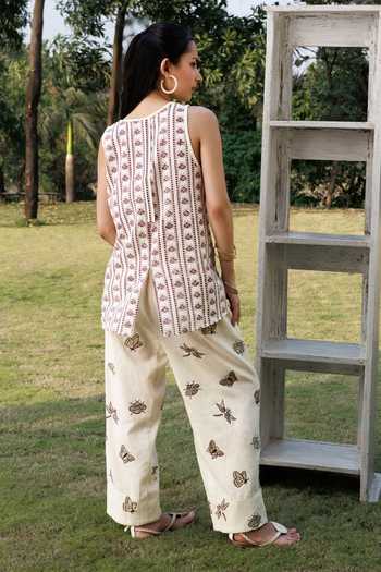 Akashi Clothing Block Print Top & Pant Set 