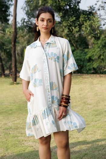 Akashi Clothing Pleated Shirt Dress  