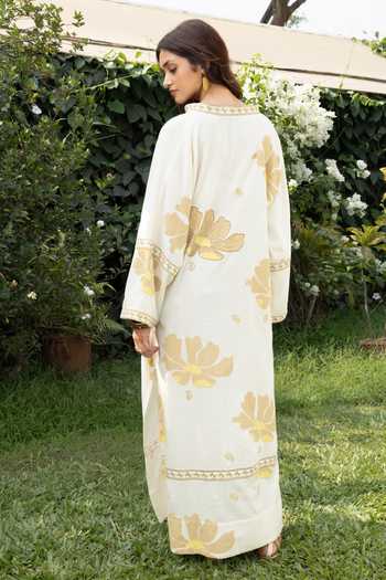 Akashi Clothing Border Embroidered Kaftan 
