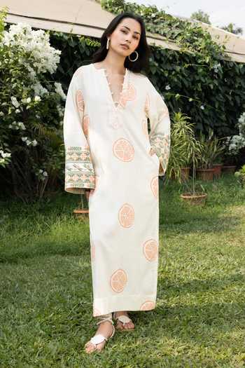 Akashi Clothing Pomegranate Print Kaftan 