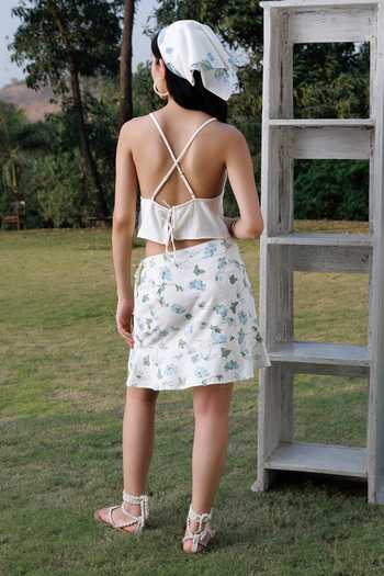 Akashi Clothing Criss Cross Cropped Top & Skirt Set 
