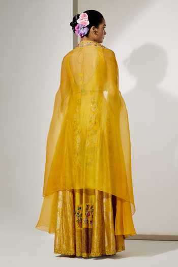 Aum By Asit And Ashima Sunlit Royale Embroidered Sharara Set 