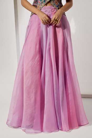 Buy Aum By Asit And Ashima Purple Silk, Organza Sequins, Mirrors Lavender Embroidered Corset And Skirt Set Online at Aza Fashions Buy_Aum By Asit And Ashima_Purple Silk, Organza Sequins, Mirrors Lavender Embroidered Corset And Skirt Set _Online_at_Aza_Fashions