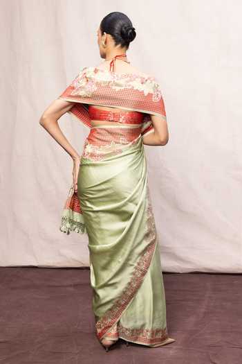 Ekaya Banaras Handwoven Silk Banarasi Saree With Running Blouse 