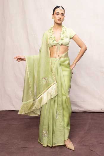 Ekaya Banaras Handwoven Saree With Running Blouse