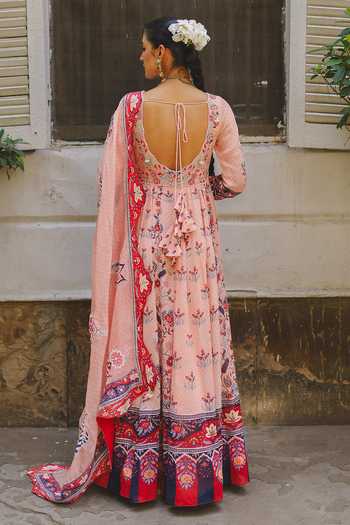 Aditi Gupta Floral Print Anarkali With Dupatta