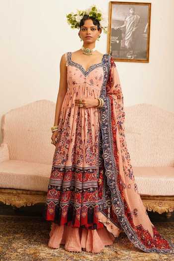 Aditi Gupta Floral Print Anarkali Sharara Set