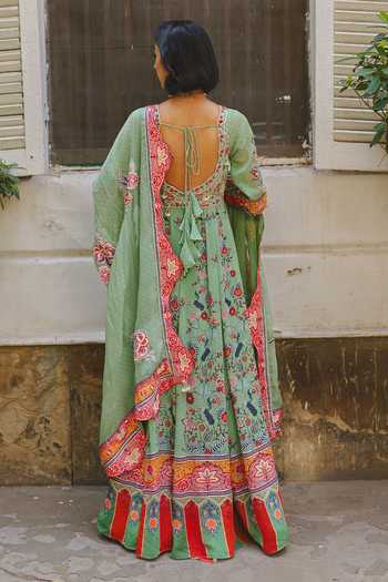 Aditi Gupta Floral Print Anarkali With Dupatta