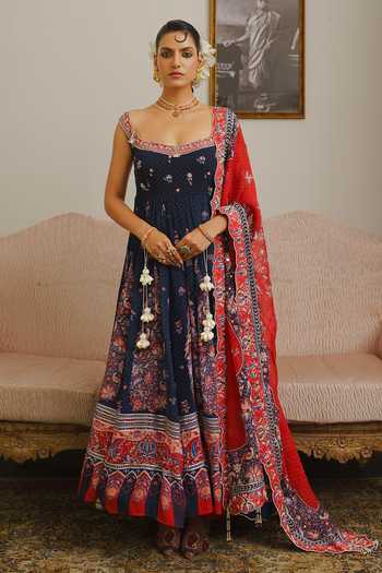 Aditi Gupta Floral Print Anarkali With Dupatta