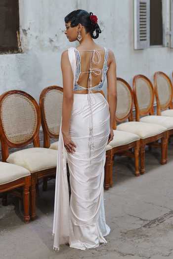 Aditi Gupta Pre-Draped Saree With Embroidered Corset