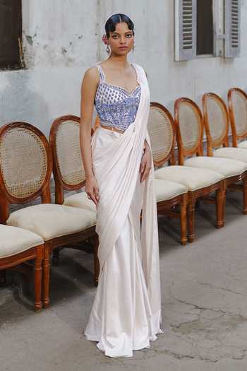 Aditi Gupta Pre-Draped Saree With Embroidered Corset