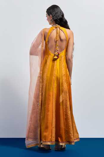 Aum By Asit And Ashima Resham Embroidered Anarkali With Dupatta 