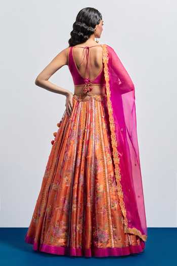 Aum By Asit And Ashima Printed Lehenga Set 