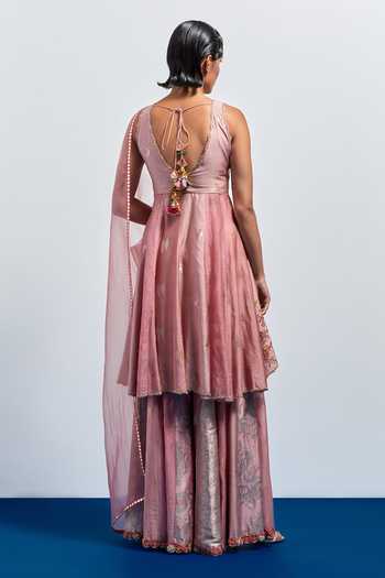 Aum By Asit And Ashima Floral Print Kurta Sharara Set 