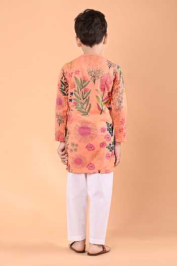 THE COTTON STAPLE Bug Floral Cotton Kurta & Pant Set 