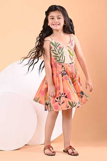Buy THE COTTON STAPLE Beige Cotton Hail Floral Print Dress Online at Aza Fashions Buy_THE COTTON STAPLE_Beige Cotton Hail Floral Print Dress _Online_at_Aza_Fashions