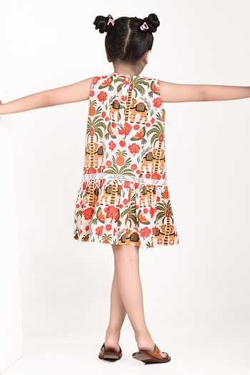 THE COTTON STAPLE Wild Print Dress 