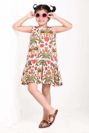 THE COTTON STAPLE Wild Print Dress 
