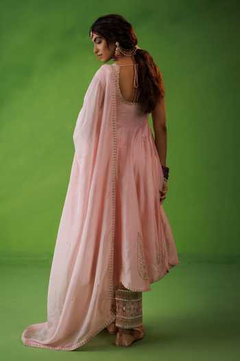 Kisakshi Jaipur Chanderi & Organza Anarkali Kurta Set 
