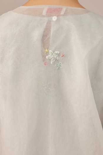 Buy_OurDve_Grey Organza Open Neck Wave Kiss Jacket _Online_at_Aza_Fashions