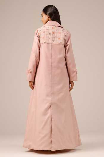 OurDve Melon Muse Tiered Linen Dress & Jacket Set 