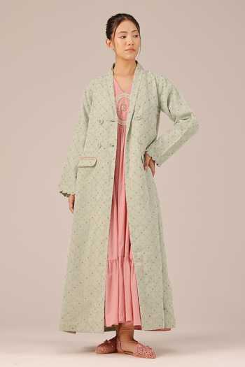 OurDve Merry Berry Organza Full-Length Jacket 
