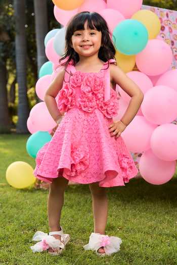 Pnk Isha Arora (Pink) Flower Blooms Dress 