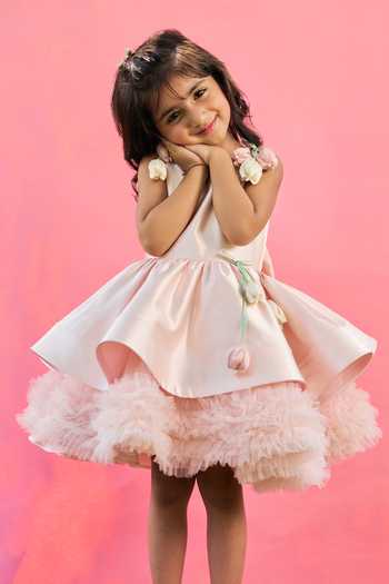 Pnk Isha Arora (Pink) I Love Tulips Pink Birthday Dress 