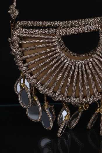 Shop_FOREVER NOOR_Gold Celeste Halo Bag _Online_at_Aza_Fashions