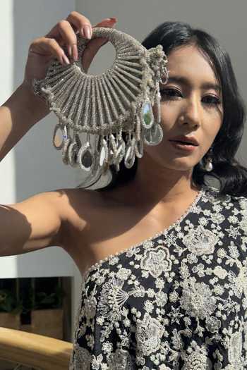 FOREVER NOOR Crystal Halo Embellished Bag 