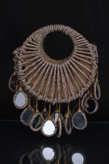 FOREVER NOOR Gilded Halo Embellished Bag 