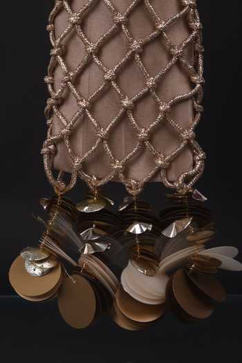 Buy_FOREVER NOOR_Gold Gilded Prism Phone Bag _Online_at_Aza_Fashions