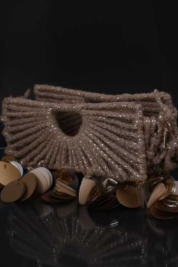 FOREVER NOOR Jute Rectangle Disc Bag 