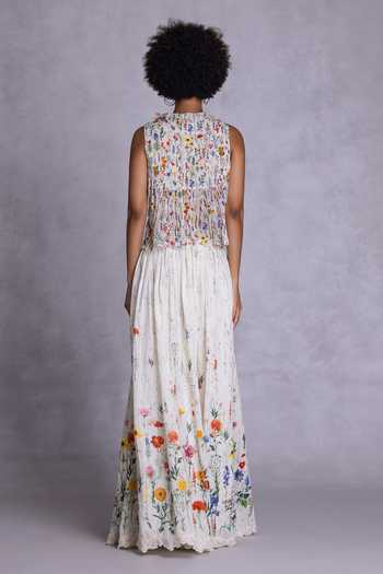 Payal Jain Begonia Pintuck Crop Top 