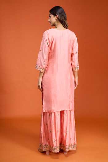 Samyukta Singhania Embroidered Tissue Kurta Sharara Set 