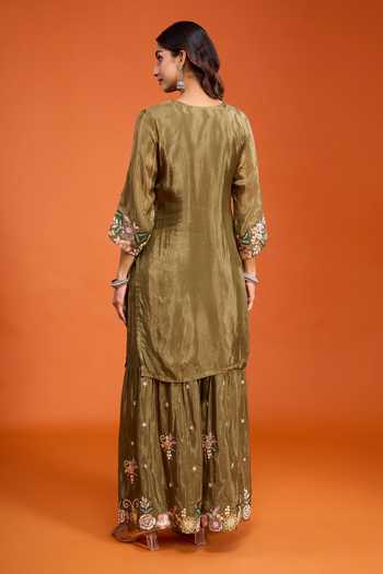 Samyukta Singhania Embroidered Kurta Sharara Set 