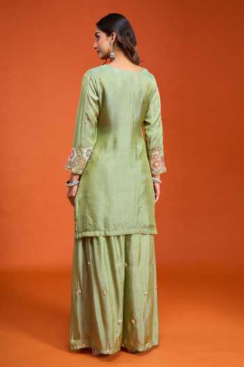 Samyukta Singhania Embroidered Kurta Palazzo Set 