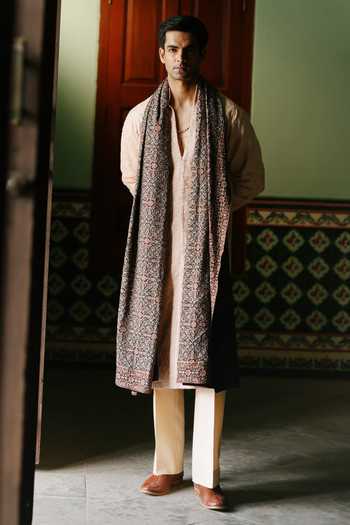 AMIT BEHKI Brown Embroidered Stole 