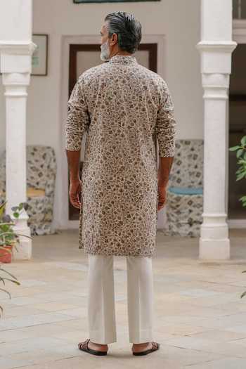 AMIT BEHKI Pashmina Embroidered Kurta Set 