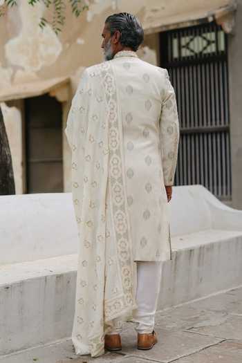 AMIT BEHKI Sage Embroidered Sherwani Set 