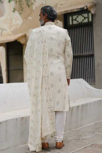 AMIT BEHKI Ivory Pashmina Shawl 