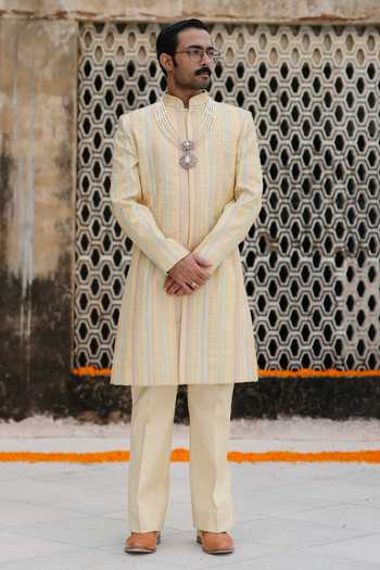 AMIT BEHKI Embroidered Sherwani Set 